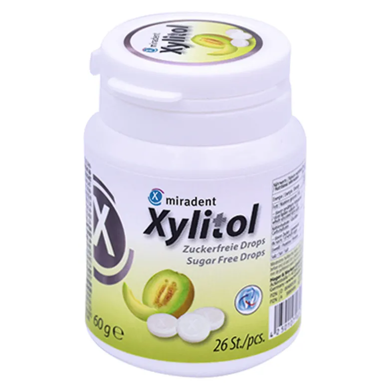Miradent Xylitol Drops Melon, 60 g