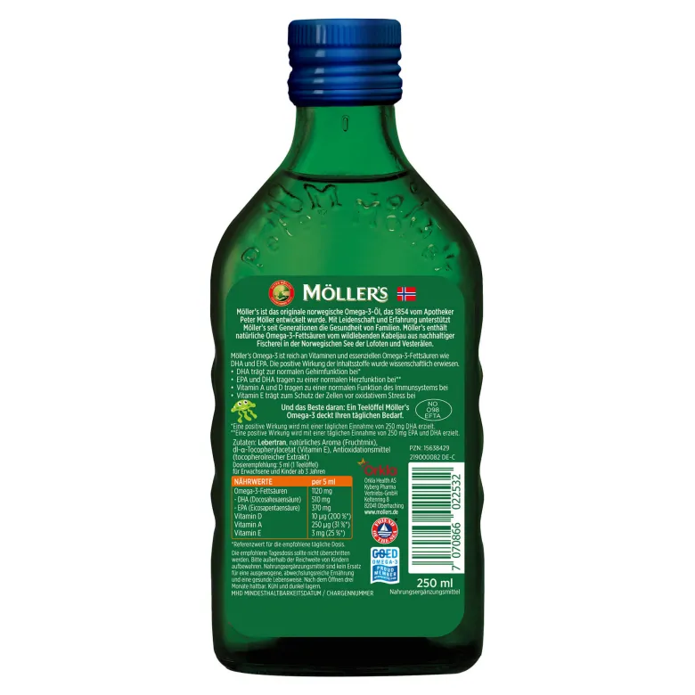 Möllers Omega-3 Kids Öl Fruchtgeschmack, 250 ml