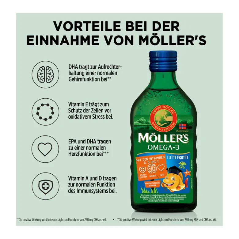 Möllers Omega-3 Kids Öl Fruchtgeschmack, 250 ml