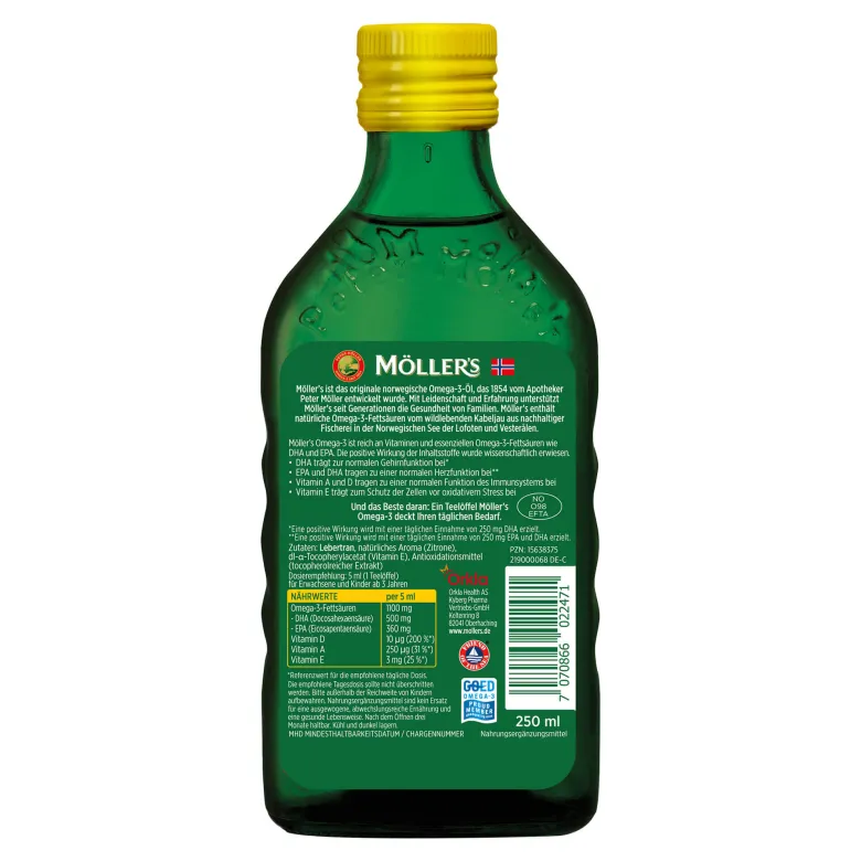Möllers Omega-3 Öl Zitronengeschmack, 250 ml