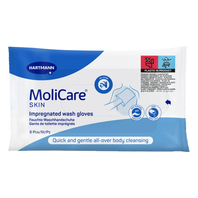 MoliCare Skin Feuchte Waschhandschuhe, 8 St