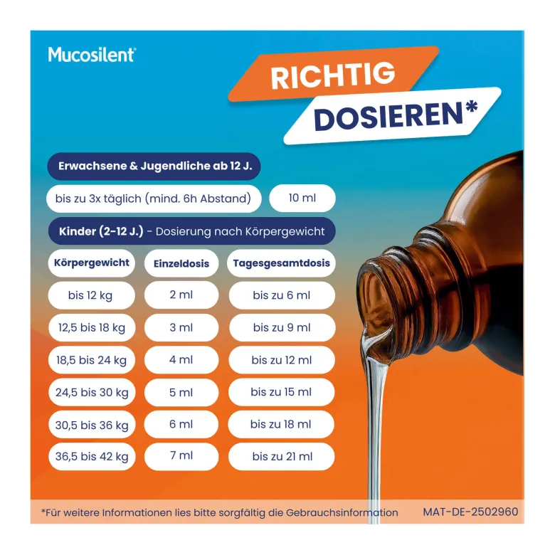 Mucosilent gegen Reizhusten Hustenstiller Saft, 100 ml