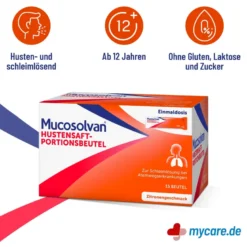 Mucosolvan Hustensaft-Portionsbeutel mit 30 mg Ambroxol, 15X5 ml