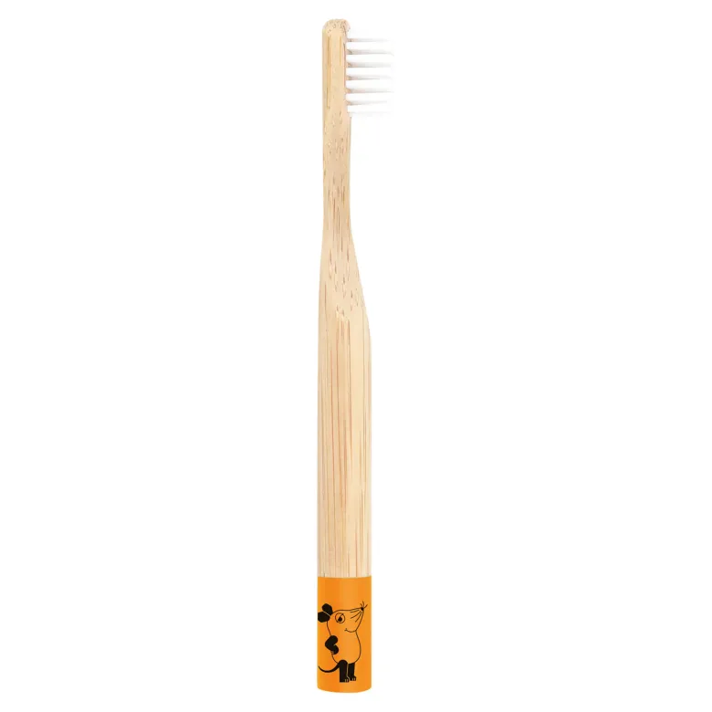 Nachhaltige Kids Zahnbürste Bambus Maus orange soft, 1 St