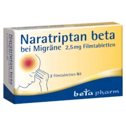Naratriptan beta bei Migräne 2,5 mg Filmtabletten, 2 St