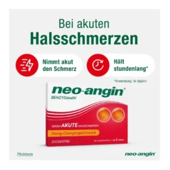 Neo-Angin Benzydamin akute Halsschmerzen Honig-Orange, 20 St