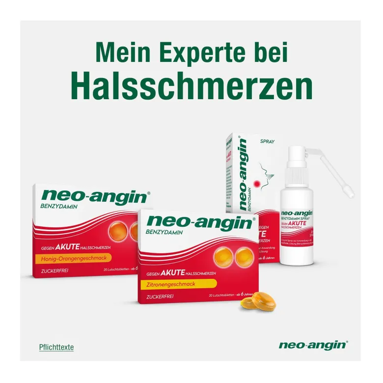 Neo-Angin Benzydamin akute Halsschmerzen Zitrone, 20 St