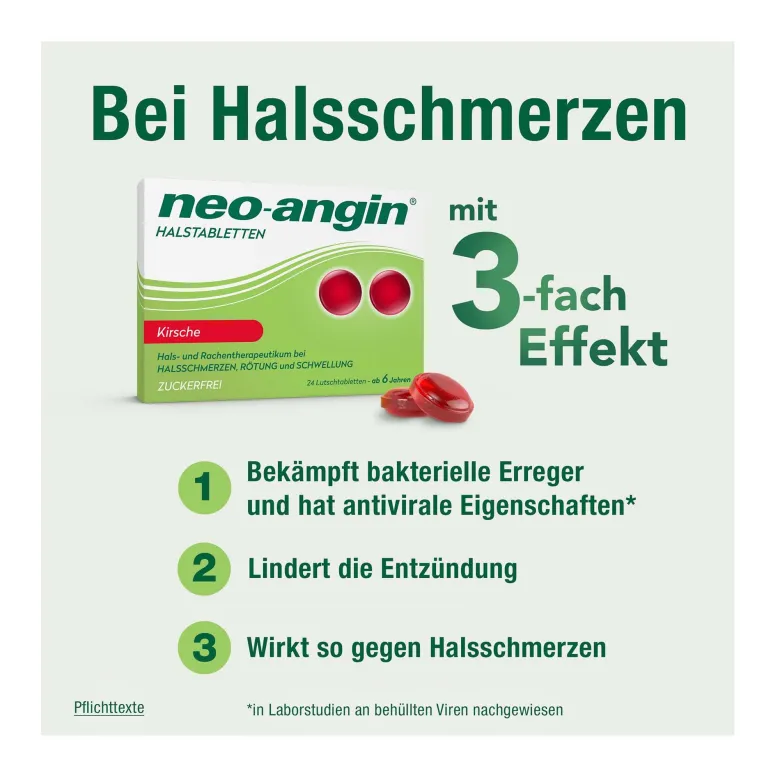 Neo-Angin Halstabletten Kirsche, 24 St