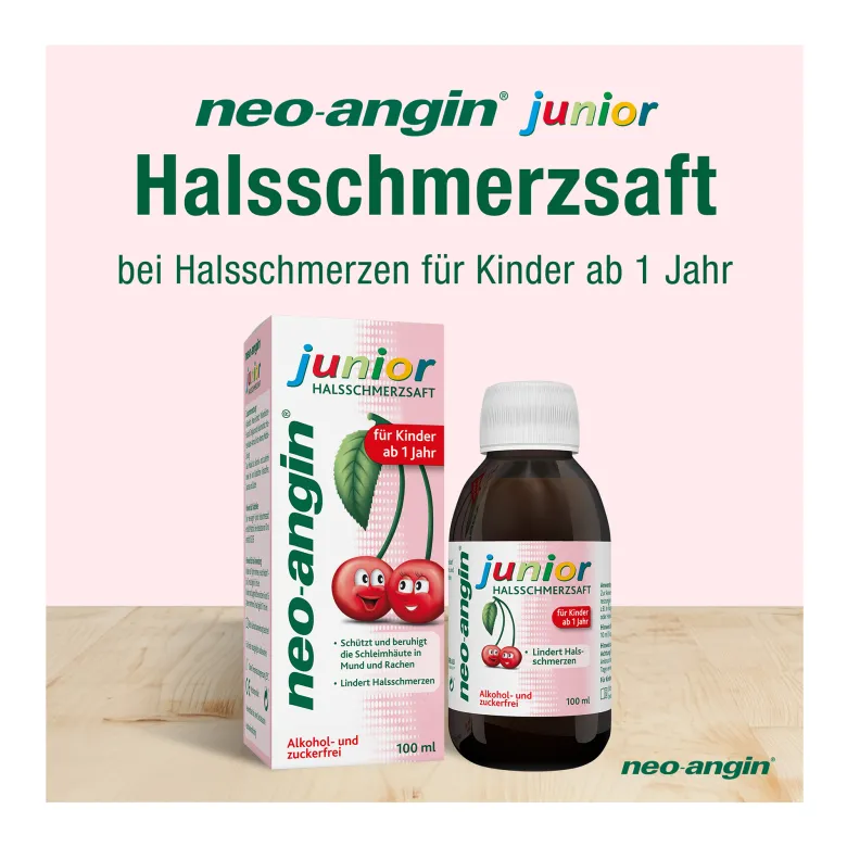 Neo-Angin Junior Halsschmerzsaft, 100 ml