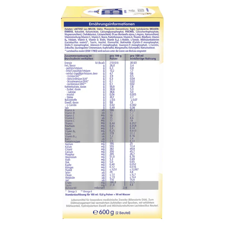 Nestle BEBA Anti-Reflux Pulver, 600 g