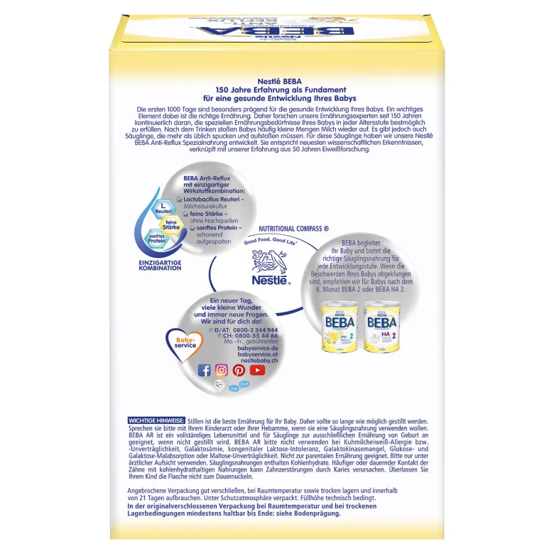 Nestle BEBA Anti-Reflux Pulver, 600 g