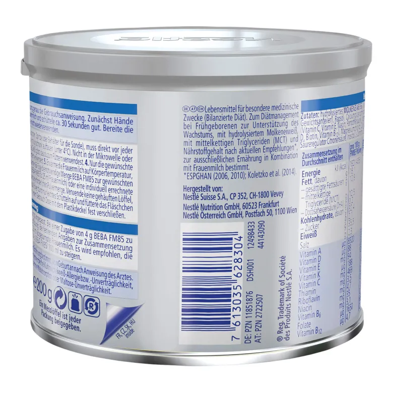Nestle Beba FM 85 Frauenmilchsupplement Pulver, 200 g