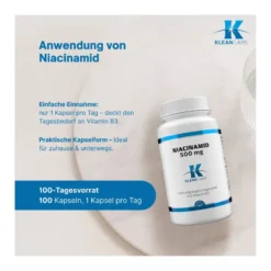 Niacinamid B3 500 mg Klean Labs Kapseln, 100 St