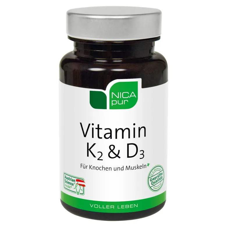 NICApur Vitamin K2 & D3 Kapseln, 60 St