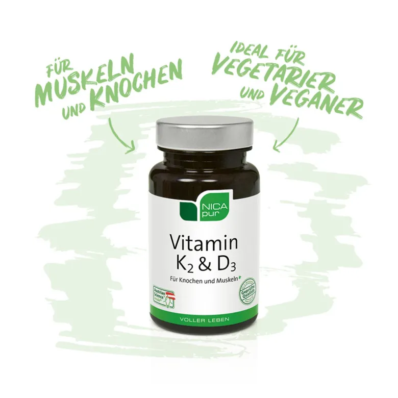 NICApur Vitamin K2 & D3 Kapseln, 60 St