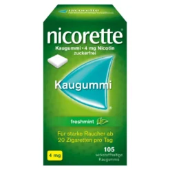 Nicorette Kaugummi freshmint 4 mg Nicotin, 105 St