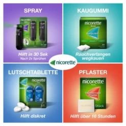 Nicorette Kaugummi freshmint 4 mg Nicotin, 105 St