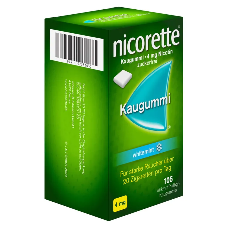 Nicorette Kaugummi whitemint 4 mg, 105 St