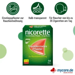 Nicorette Nikotinpflaster 15 mg Nikotin, 14 St