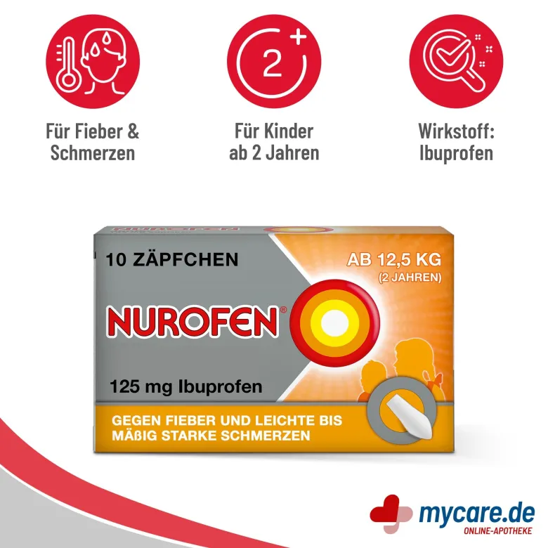 Nurofen Junior 125mg Zäpfchen, 10 St