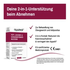 Nuvinol Fett-, Zucker- & Kohlenhydrateblocker, 45 St