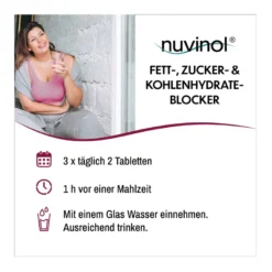Nuvinol Fett-, Zucker- & Kohlenhydrateblocker, 45 St