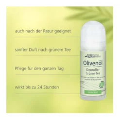 Olivenöl Deoroller Grüner Tee, 50 ml