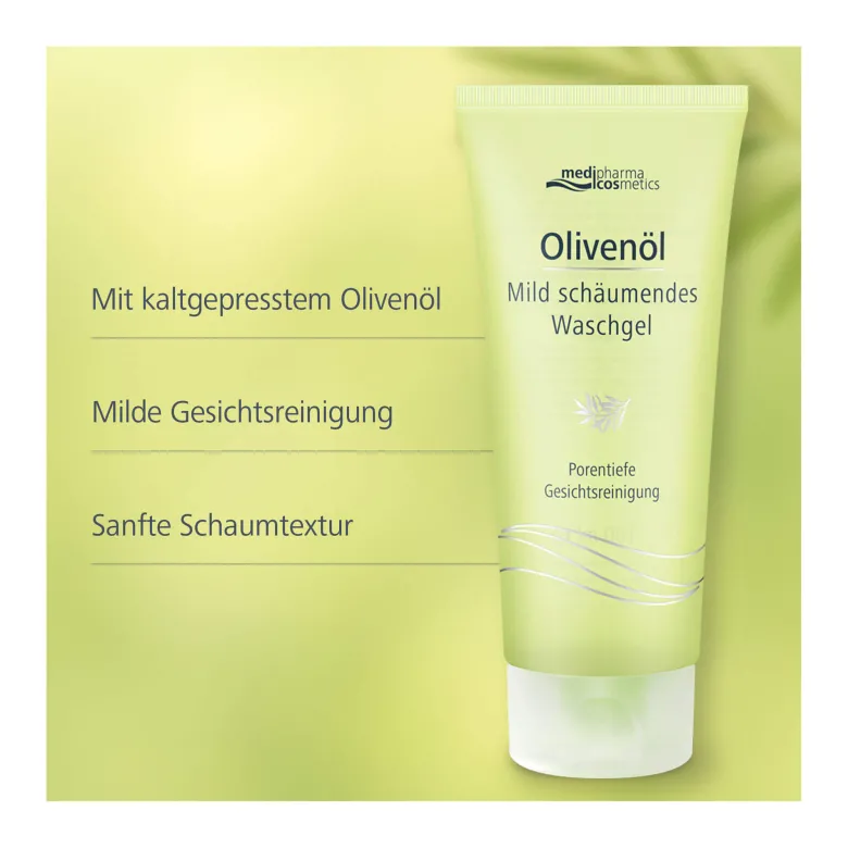 Olivenöl Mild schäumendes Waschgel, 100 ml