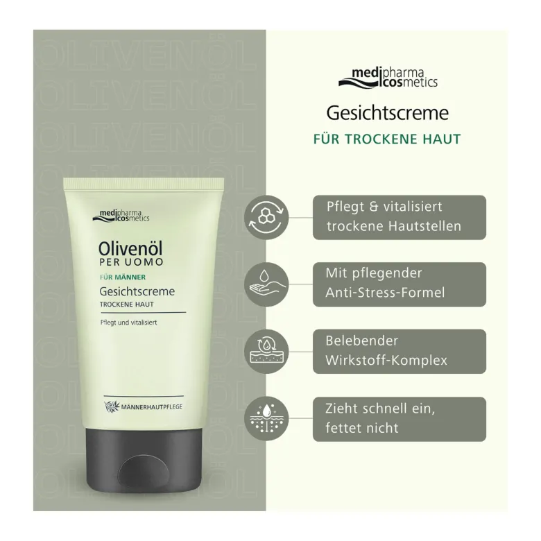 Olivenöl Per Uomo Gesichtscreme, 50 ml