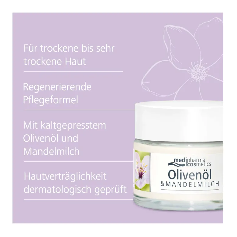 Oliven-Mandelmilch Regenerierende Nachtpflege, 50 ml