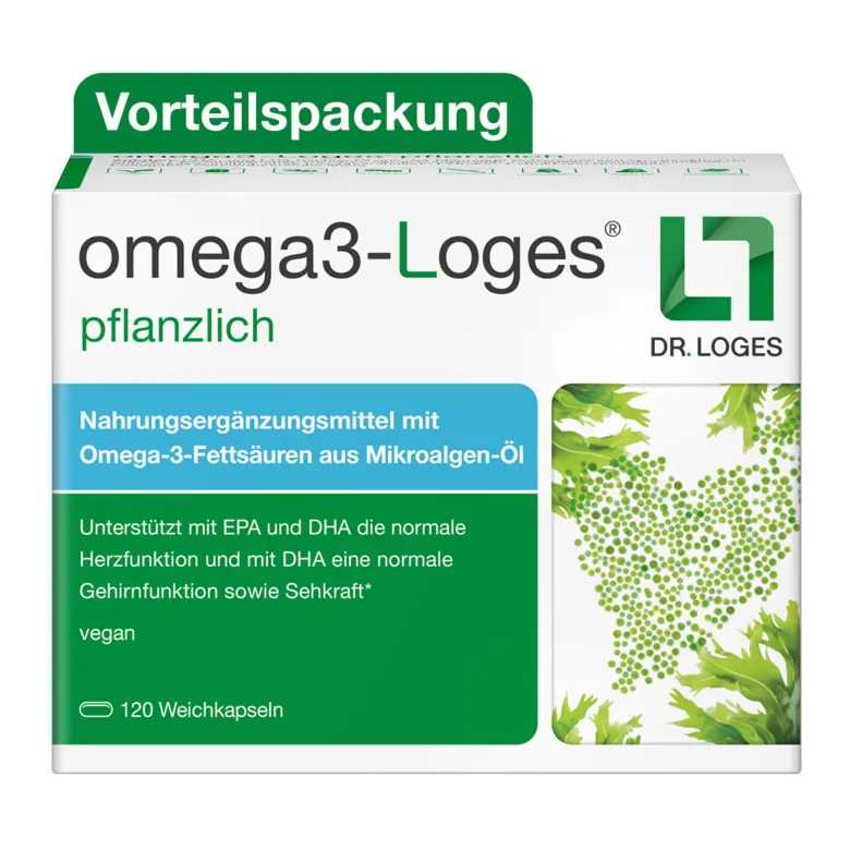 Omega 3-Loges pflanzlich Kapseln, 120 St