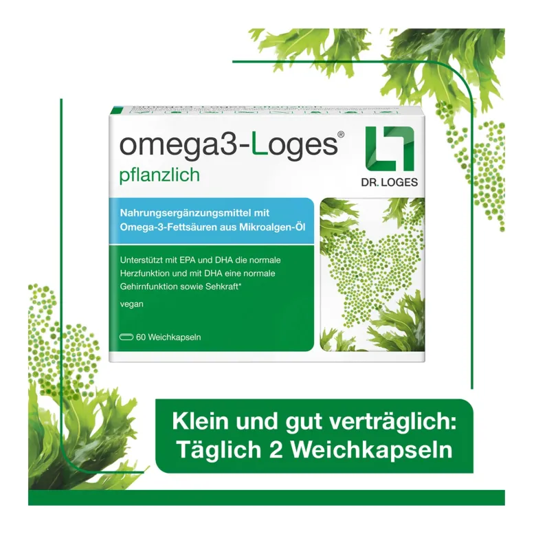Omega 3-Loges pflanzlich Kapseln, 120 St