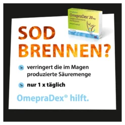 OmepraDex 20 mg Magensaftresistente Hartkapseln, 14 St