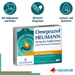 Omeprazol Heumann 20 mg bei Sodbrennen, 14 St