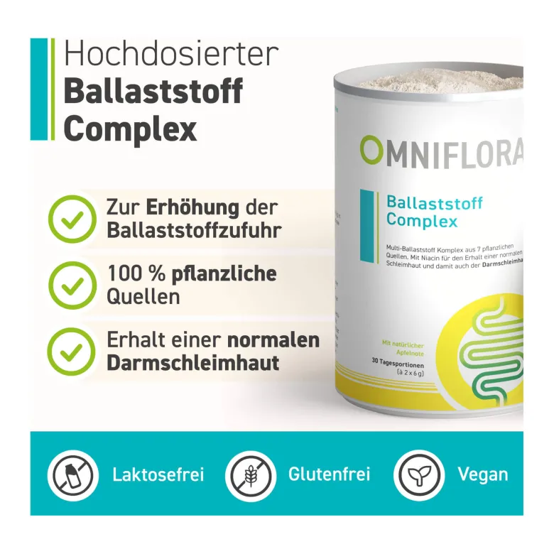 Omniflora Ballaststoff Complex+Niacin glutenfrei, 360 g