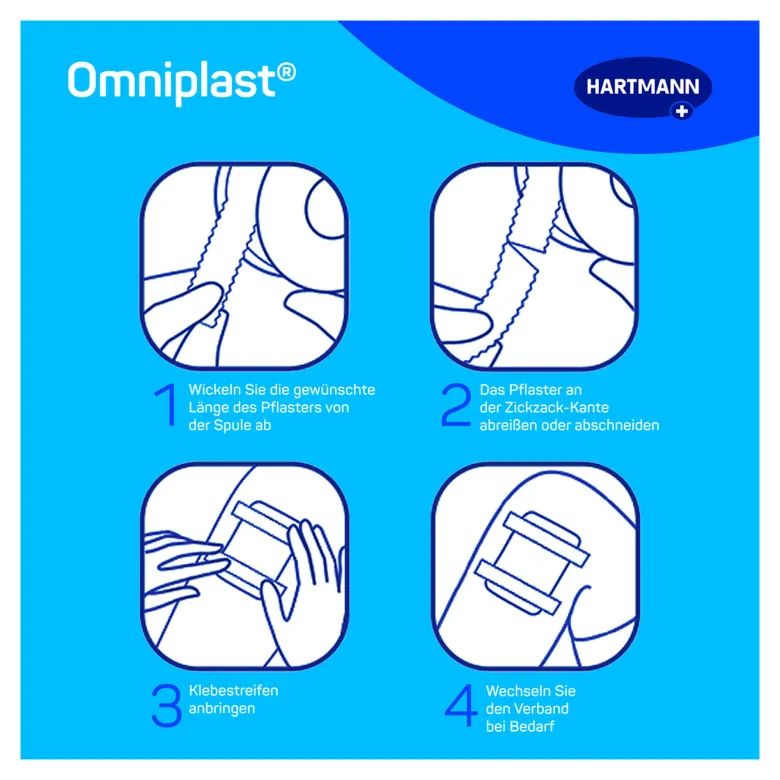 Omniplast Fixierpflaster 2,5 cm x 5 m, 1 St