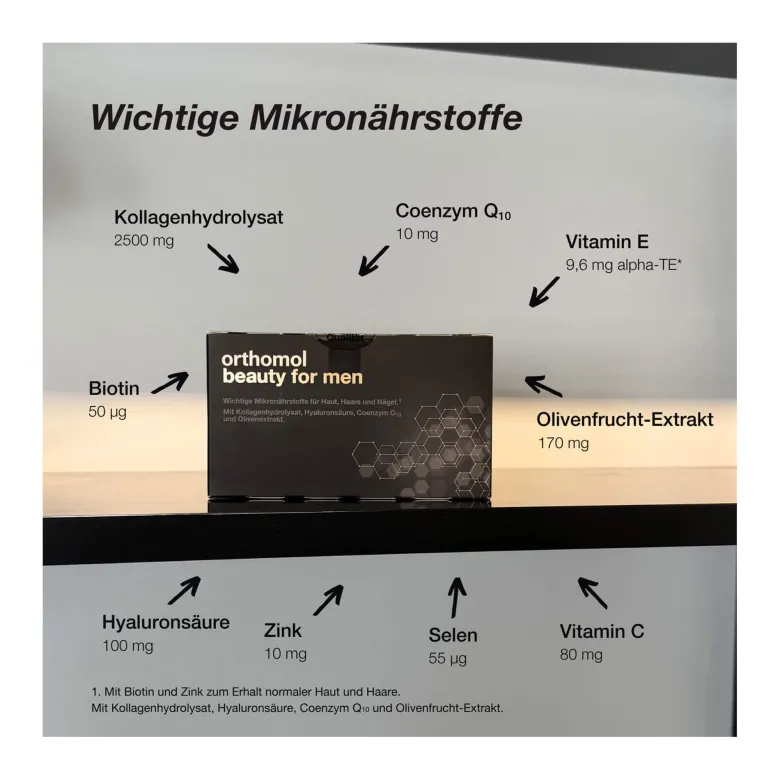 Orthomol beauty for men Trinkampullen, 30 St