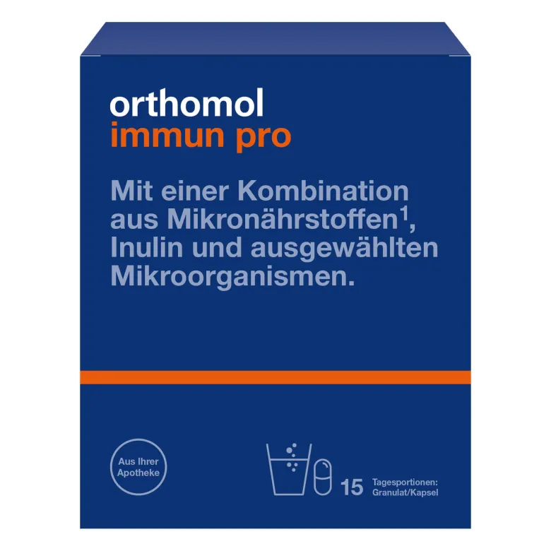 Orthomol immun pro Granulat und Kapseln, 15 St