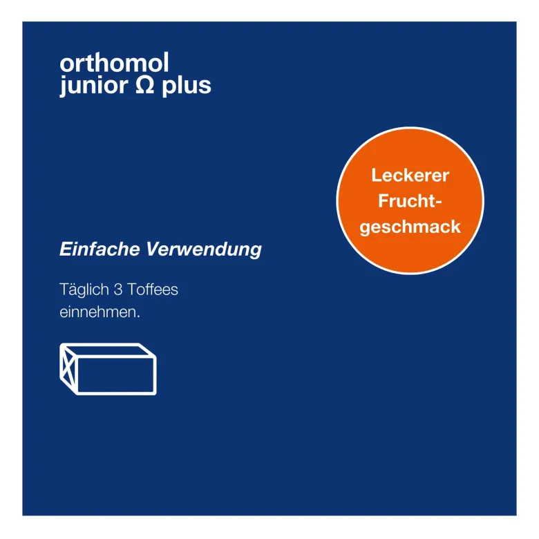 Orthomol Junior Omega plus Kaudragees, 90 St