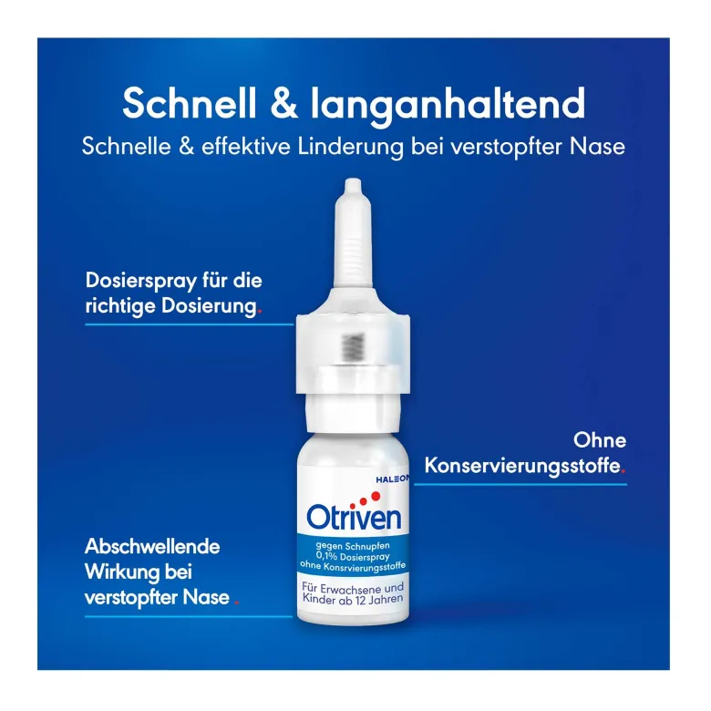 Otriven 0,1% Dosierspray ohne Konservierungsstoffe, 10 ml