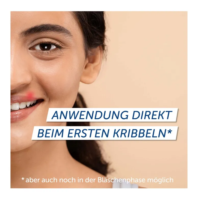 Pencivir bei Lippenherpes Creme hautfarben 1%, 2 g