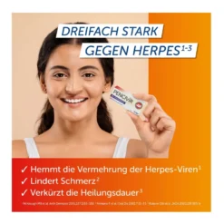 Pencivir Creme bei Lippenherpes, 2 g