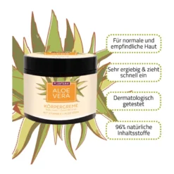 Plantana Aloe Vera Körpercreme mit Vitamin E, 500 ml