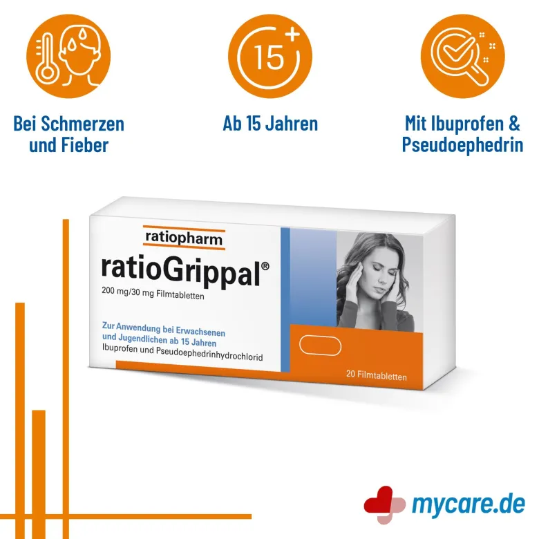 RatioGrippal 200 mg/30 mg Filmtabletten, 20 St