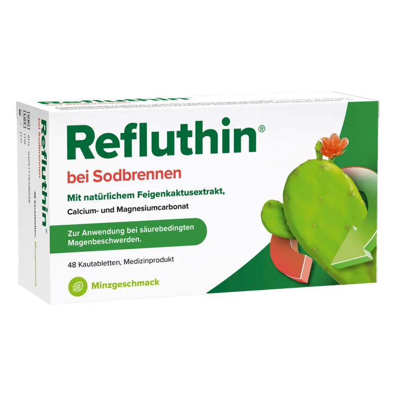Refluthin bei Sodbrennen Kautabletten Minzgeschmack, 48 St