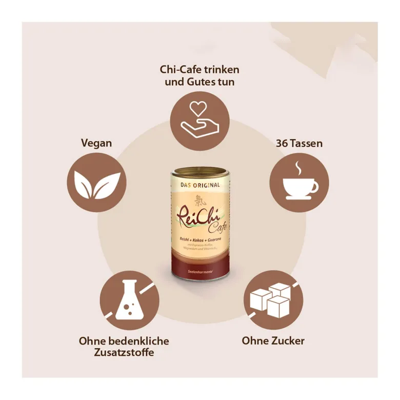 ReiChi Cafe Reishi-Pilz Espresso-Kaffee Kokos vegan, 400 g