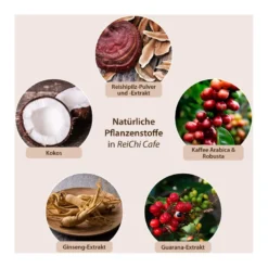 ReiChi Cafe Reishi-Pilz Espresso-Kaffee Kokos vegan, 400 g