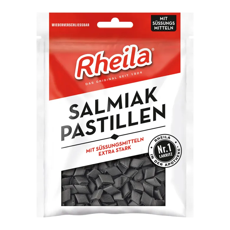 Rheila Salmiak Pastillen zuckerfrei, 90 g