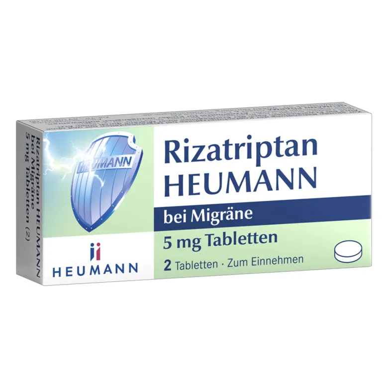 Rizatriptan Heumann bei Migräne 5 mg Tabletten, 2 St