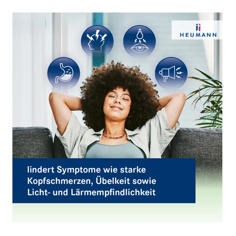 Rizatriptan Heumann bei Migräne 5 mg Tabletten, 2 St